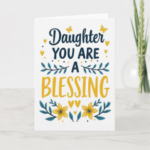 Daughter Blessing Floral Card