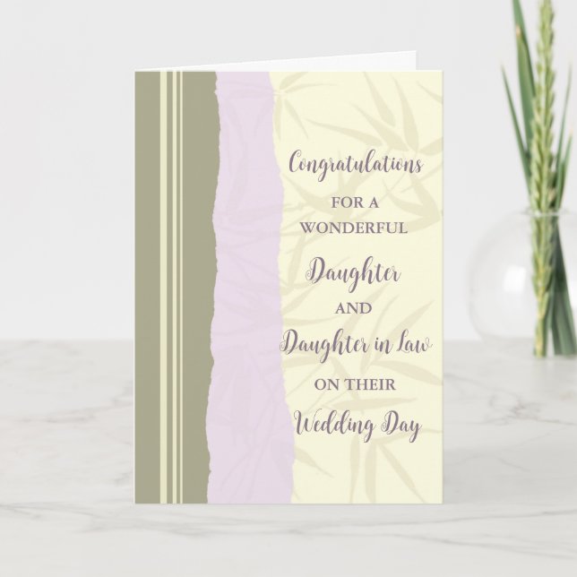 Daughter & Daughter in Law Congratulations Card (Front)
