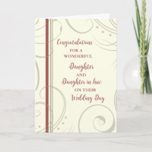 Daughter & Daughter in Law Congratulations Card