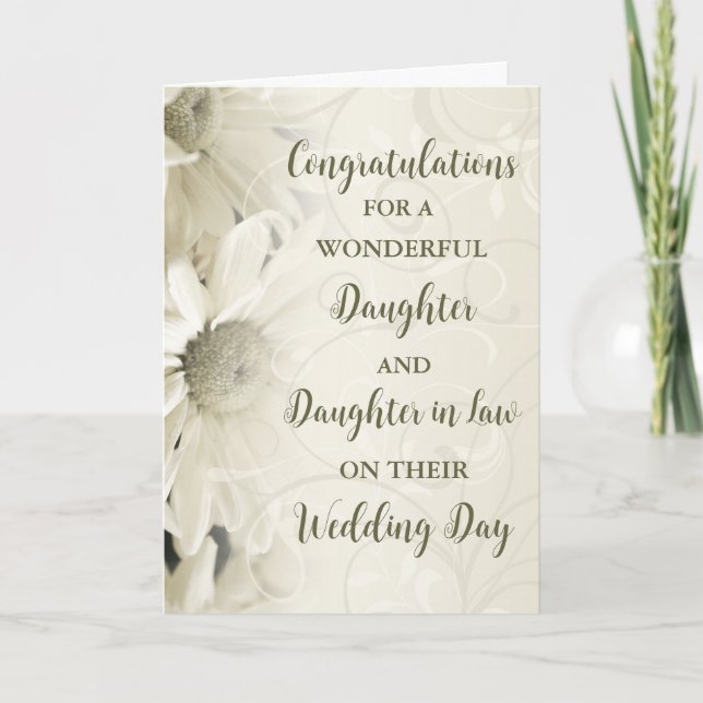 Daughter & Daughter in Law Day Congratulations Card (Front)