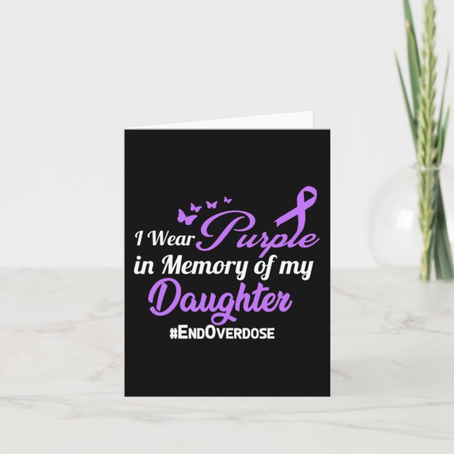 Daughter Drug Overdose Awareness Memory  Card (Front)