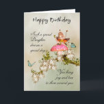 Daughter Fairy Birthday Card With Blossom<br><div class="desc">Daughter Fairy Birthday Card With Blossom</div>