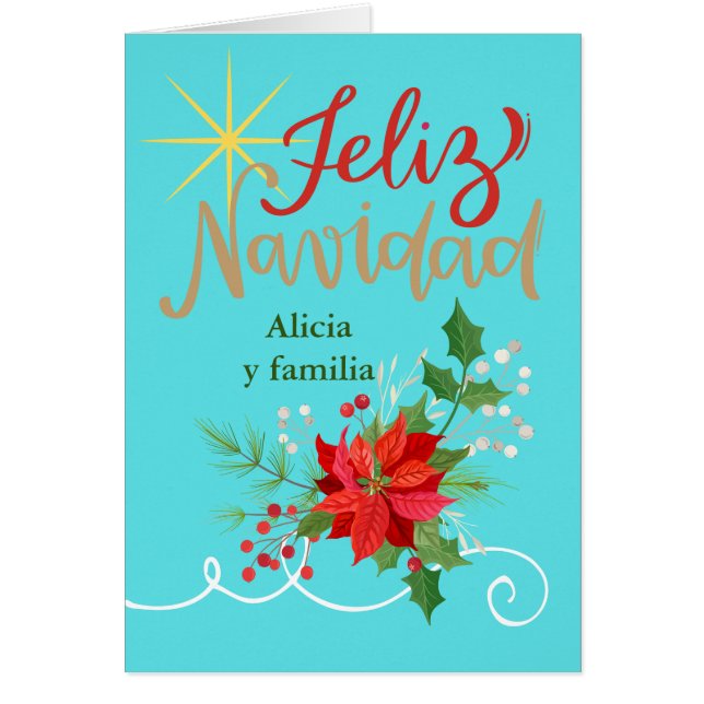 Daughter Family Christmas Spanish Feliz Navidad (Front)