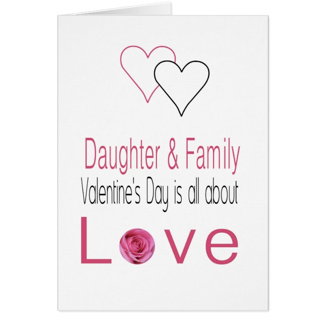 Daughter & Family  Happy Valentine's Day Roses (Front)
