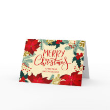 Daughter Floral and Holly Merry Christmas