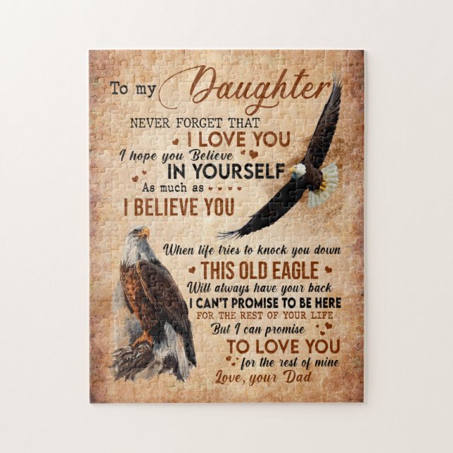 Daughter Gift | Letter To My Daughter From Dad Jigsaw Puzzle (Vertical)