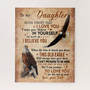Daughter Gift Letter To My Daughter From Dad Jigsaw Puzzle