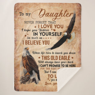 Daughter Gift   Letter To My Daughter From Dad Sherpa Blanket