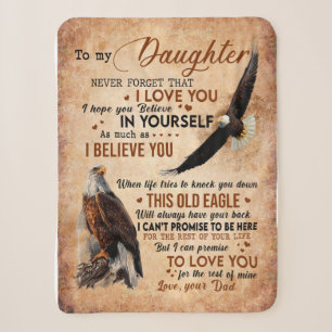 Daughter Gift Letter To My Daughter From Dad Sherpa Blanket