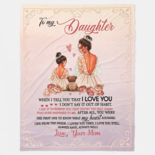 Daughter Gift Letter To My Daughter From Mum Fleece Blanket