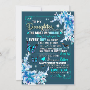 Daughter Gift   Letter To My Daughter From Mum Invitation