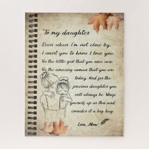 Daughter Gift   Letter To My Daughter From Mum Jigsaw Puzzle