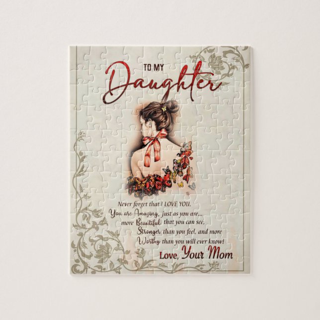 Daughter Gift | Letter To My Daughter From Mum Jigsaw Puzzle (Vertical)
