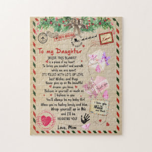 Daughter Gift   Letter To My Daughter From Mum Jigsaw Puzzle