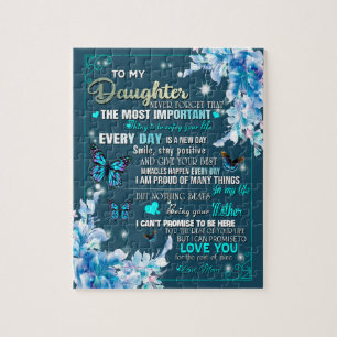 Daughter Gift   Letter To My Daughter From Mum Jigsaw Puzzle