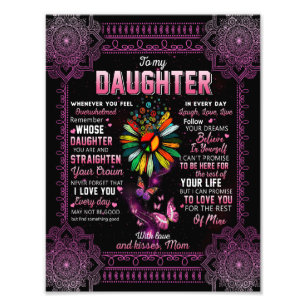 Daughter Gift Letter To My Daughter From Mum Photo Print