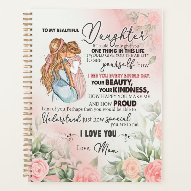 Daughter Gift | Letter To My Daughter From Mum Planner (Front)