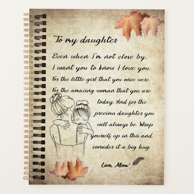 Daughter Gift | Letter To My Daughter From Mum Planner (Front)