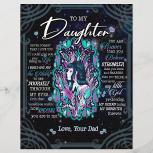 Daughter Gifts Letter To My Daughter From Dad Custom Letterhead