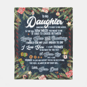 Daughter Gifts   Letter To My Daughter From Dad Fleece Blanket