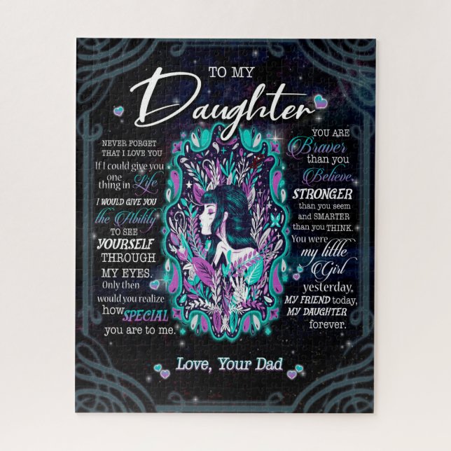 Daughter Gifts | Letter To My Daughter From Dad Jigsaw Puzzle (Vertical)