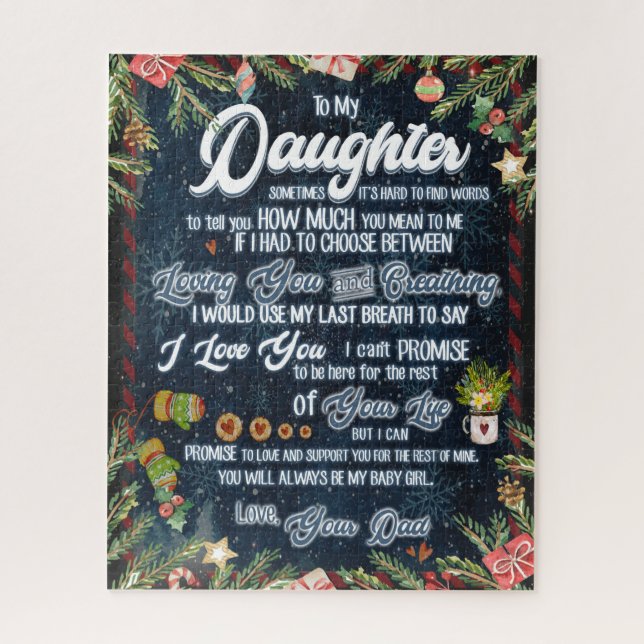 Daughter Gifts | Letter To My Daughter From Dad Jigsaw Puzzle (Vertical)