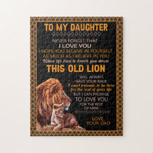 Daughter Gifts   Letter To My Daughter From Dad Jigsaw Puzzle