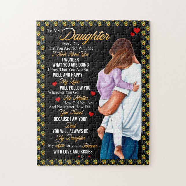 Daughter Gifts | Letter To My Daughter From Dad Jigsaw Puzzle (Vertical)