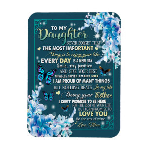 Daughter Gifts   Letter To My Daughter From Dad Magnet