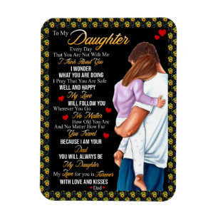 Daughter Gifts Letter To My Daughter From Dad Magnet