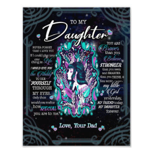 Daughter Gifts   Letter To My Daughter From Dad Photo Print