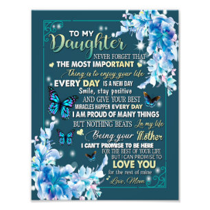 Daughter Gifts   Letter To My Daughter From Dad Photo Print