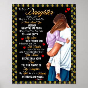 Daughter Gifts Letter To My Daughter From Dad Poster