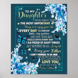Daughter Gifts   Letter To My Daughter From Dad Poster