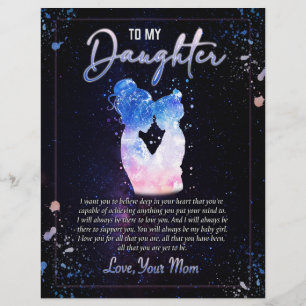 Daughter Gifts Letter To My Daughter From Mum Custom Letterhead