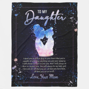 Daughter Gifts Letter To My Daughter From Mum Fleece Blanket
