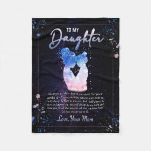 Daughter Gifts   Letter To My Daughter From Mum Fleece Blanket