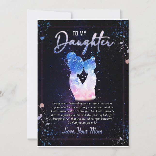 Daughter Gifts | Letter To My Daughter From Mum Invitation (Front)