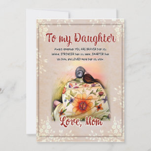 Daughter Gifts   Letter To My Daughter From Mum Invitation