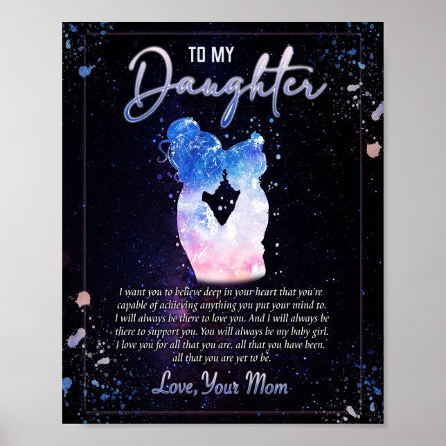 Daughter Gifts | Letter To My Daughter From Mum Poster (Front)