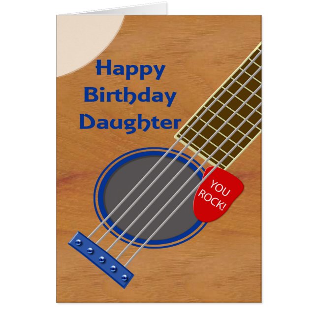 Daughter Guitar Player Birthday (Front)