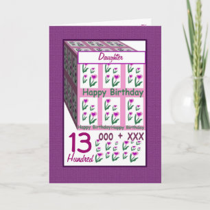 DAUGHTER - Happy 13th Birthday Card