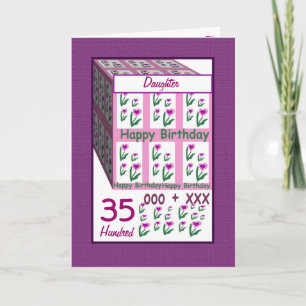 DAUGHTER - Happy 35th Birthday Card