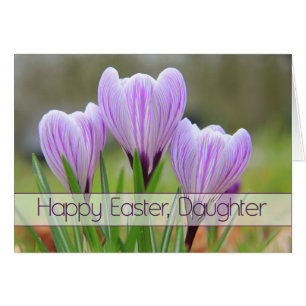 Daughter Happy Easter Purple crocuses