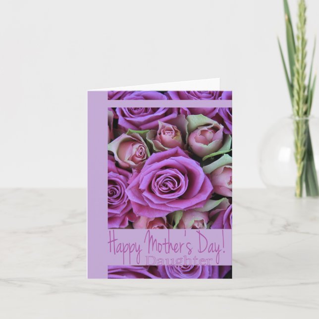 Daughter   Happy Mother's Day rose card (Front)