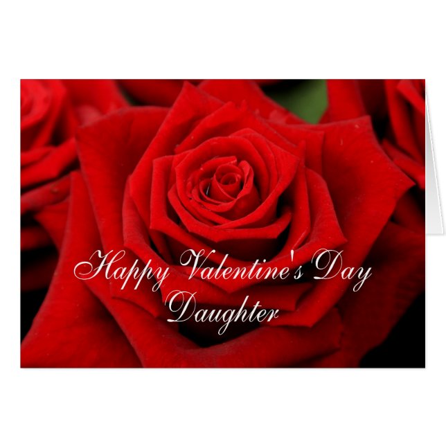 Daughter Happy Valentine's Day Roses (Front Horizontal)