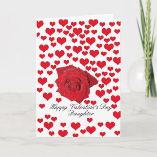 Daughter Happy Valentine's Day Roses Holiday Card