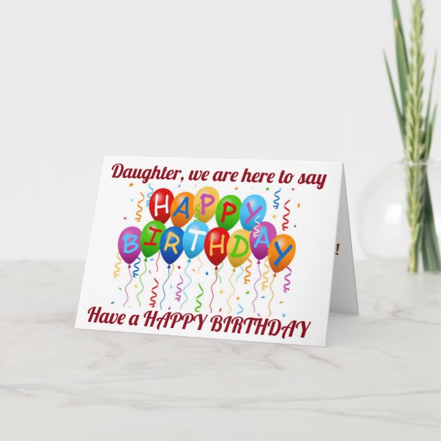 ***DAUGHTER*** HAVE A FUN AND HAPPY BIRTHDAY!!!! CARD (Front)