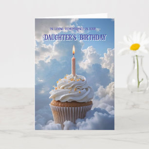 Daughter Heavenly Birthday Cupcake Clouds Card