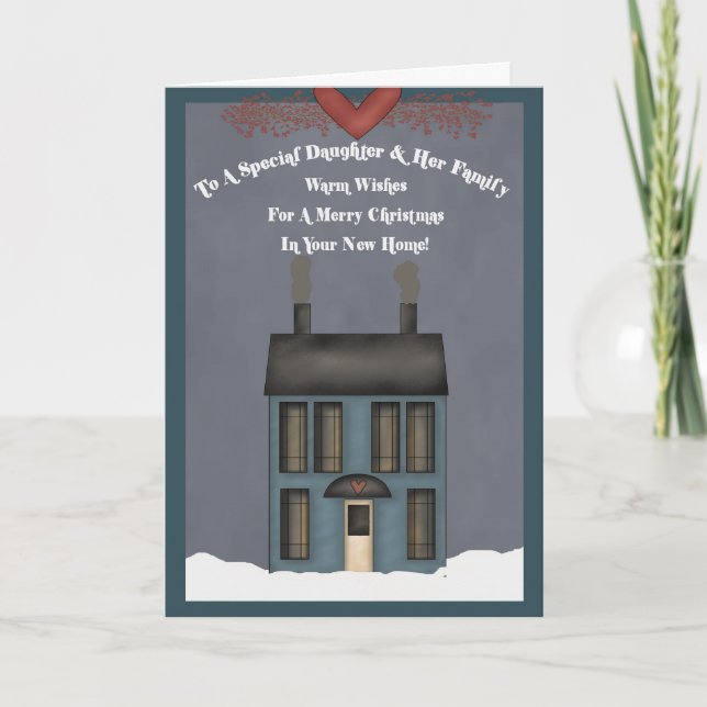 Daughter & Her Family, 1st Christmas in New Home Holiday Card (Front)